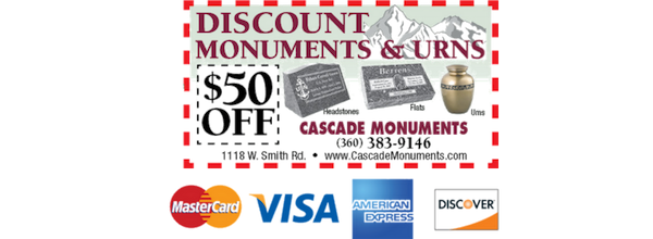 Cascade Monuments & Urns Military discounts