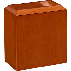 A micro sized keepsake scatter urn with a light cherry finish.  This is miniature version of our full size scatter urn.

Specifications: 
Hand Crafted
Hand Finished
Thumb Notch Assists Opening
Personalizable by All Levels Laser Engraving
Durable Urethane Finish
Capacity: Nominal

Dimensions:
  Width: 1 5⁄16"
  Height: 2 7⁄16"
  Length: 2 5⁄16"

