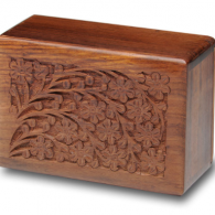 B-Rosewood Urn with Hand-Carved Tree of Life – Small Case/36