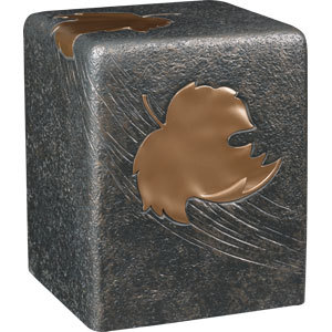The Seasons Bronze is our alternative to what is traditionally the most expensive segment of the urn market, cast bronze.

Utilizing our cold cast aluminum technology to create the body for this beautiful urn, we follow by meticulously hand coloring these urns to give the look of cast bronze.  The body itself is a metaphorical representation of natural leaves.

Sized for niche use, and engravable via all levels of our laser engraving the Seasons Bronze is a very versatile urn.

Specifications: 
Cold cast aluminum frame
Hand coloring and patina matches the heirloom qualities of cast bronze
Leaf presentation provides a meaningful metaphorical tribute
Elegance and permanence of cast bronze, at a fraction of the cost
Personalizable via all levels of our laser engraving
Capacity of 220 Cubic Inches



Dimensions:
  Width: 6 3⁄8"
  Height: 7 7⁄8"
  Length: 6 3⁄8"
