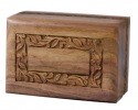Simple yet elegant hand-carved rosewood sheesham urn. Made from solid rosewood. Secure closure with slide out base. Beautifully made.

Available in Extra Small, Small, Medium, Adult Size, and TC (Temporary Container).