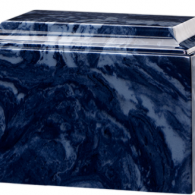 B-Tuscany Cultured Marble Adult Urn Midnight Blue