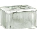Cultured white Italian marble comes together in an exclusive sculpted design. Where commonly distributed cultured marble urns are listless and slab in design, the U1-CM-10 brings exclusive sculpted elegance with rounded corners and edging as well as sophisticated columns.

Unlike competetive products the U1-CM-10 is fully finished and hand polished. This is a significant difference. Other manufacturers hide imperfections under a massive felt pad on the bottom of the urn, or use a decal on the outside to approximate the appearance of marble. The U1-CM-10 is fully polished - even underneath, and is hand colored so that each and every urn is unique, just like natural marble.
Attention to detail extends to the seal on this urn. A polished and plated marine grade seal (with gasket) ensures tight element protective sealing as well as piece of mind.

Specifications: 
Elegant Column Design
Hand Crafted
Hand Polished
Engineered Sealing (marine grade)
Hand Colored (each is unique)
Personalizable via all levels of our laser engraving.
Suitable for burial (Over 8,500 psi rating)
205 Cu In Capacity

Dimensions:
  Width: 7 1⁄4"
  Height: 5 3⁄4"
  Length: 9 1⁄8"