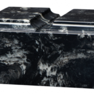 B-Tuscany Double Cultured Marble Adult Companion Urn – Black Marlin